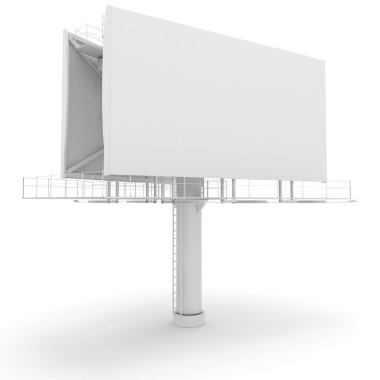 3d blank billboard clipart