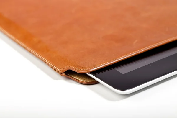 stock image Pad device and leather case