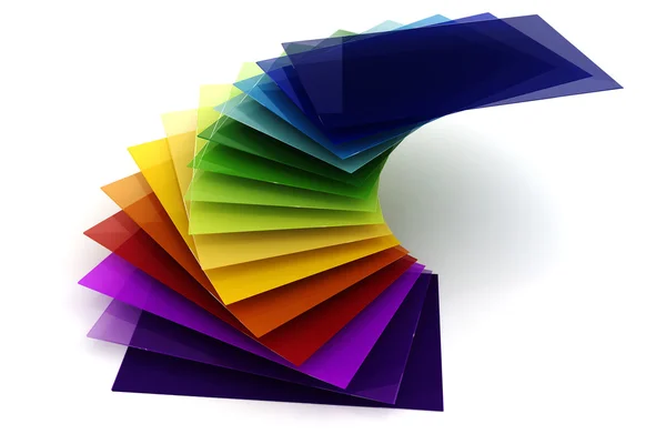 3D барвисті листи прозорого пластику — стокове фото