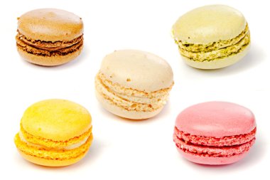 çeşitli renkli Fransız macarons