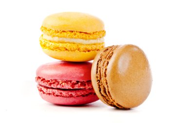 çeşitli renkli Fransız macarons