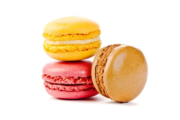 Různé barevné francouzské macarons — Stock fotografie