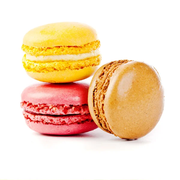 Různé barevné francouzské macarons — Stock fotografie