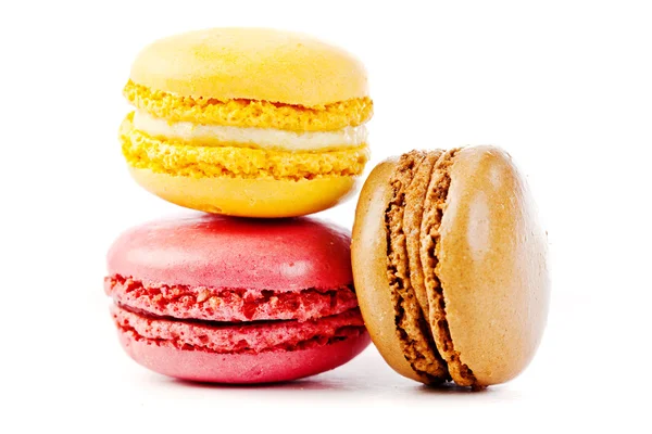 Různé barevné francouzské macarons — Stock fotografie