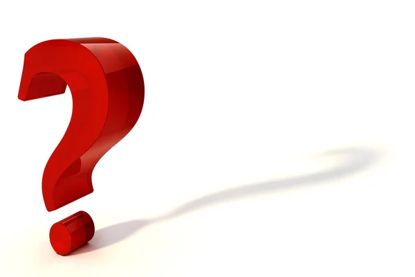 3d question mark on white background — Stock Photo, Image