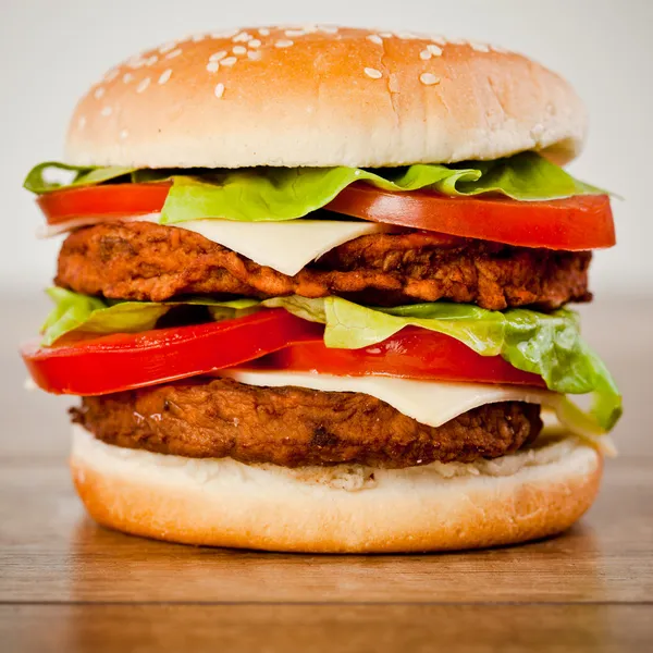 stock image Fast food tasty hamburger