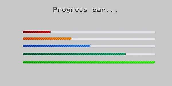 Colorful shiny progress bar — Stock Photo, Image