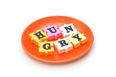 Hungry children clipart