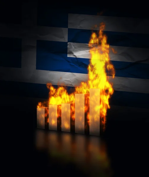 Grekiska ecomy krasch — Stockfoto