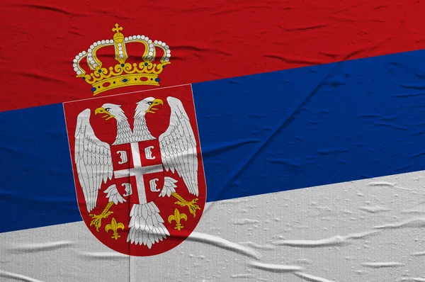 Flaga serbska. — Zdjęcie stockowe