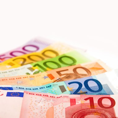 Euro banknotes clipart