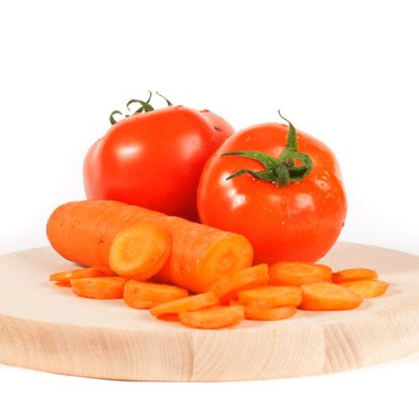 Carrots and tomato clipart