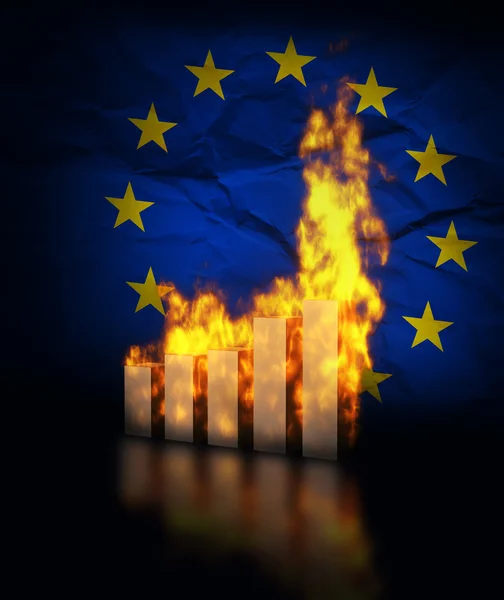EU Ecomy Crash — Stock Photo, Image