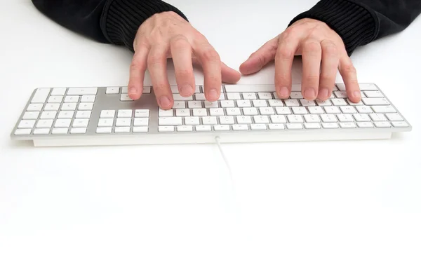 Digitando um teclado — Fotografia de Stock