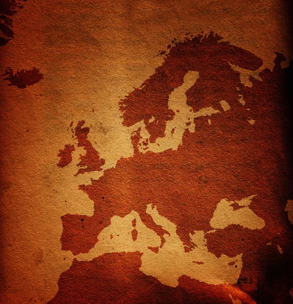 汚れたヨーロッパ地図 — ストック写真
