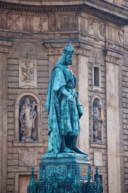 Charles statue in Prague clipart