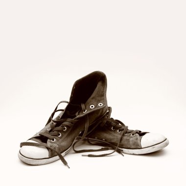 Pair of old Sneakers clipart