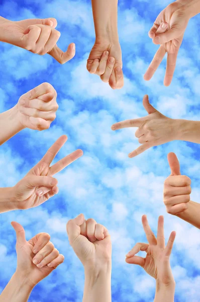 Hand signs — Stock Photo, Image