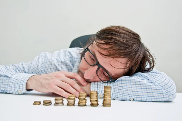 Businessman thinking about invesments — Stock Photo, Image