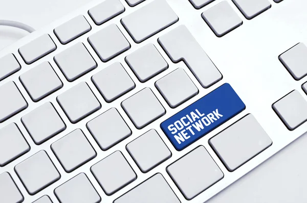 Tastatur des sozialen Netzwerks — Stockfoto