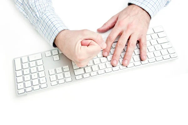 Hit the keyboard — Stock Photo, Image