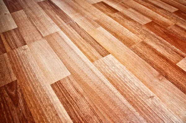 Dřevěné laminátové podlahy — Stock fotografie