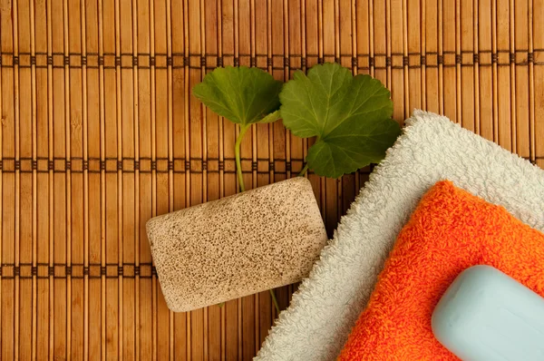 stock image Soap and towels