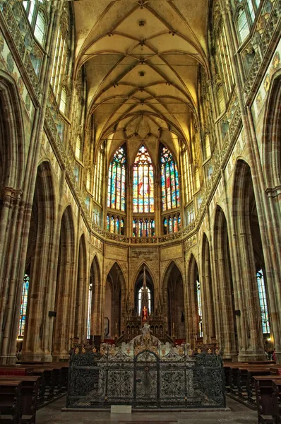 St. Vitus cathedral interior — Stock Photo, Image