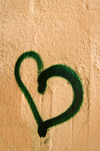 Hjärtat grafitti — Stockfoto