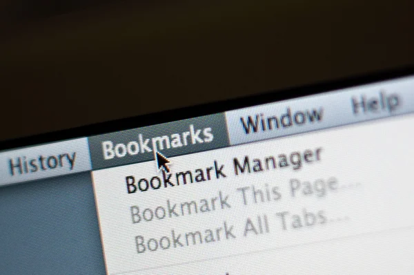 Bookmark menu — Stock Photo, Image