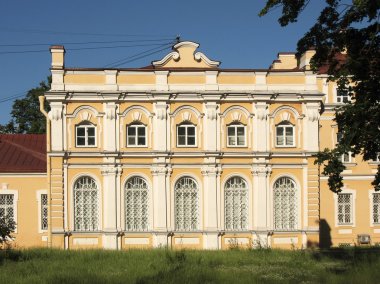 Metropolitan housing the Alexander Nevsky Monastery in St. Petersburg clipart
