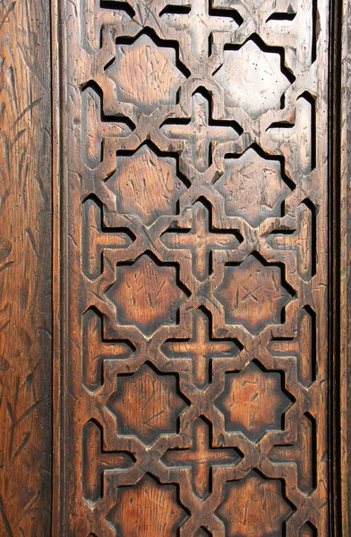 木製のドアのフラグメント。スレッド — ストック写真