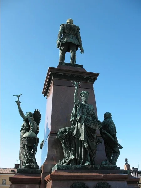 stock image Monument to Alexander II in the Senate Square Helsinki