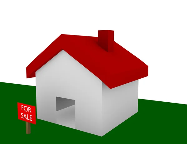 stock image 3d Render of a House for Sale