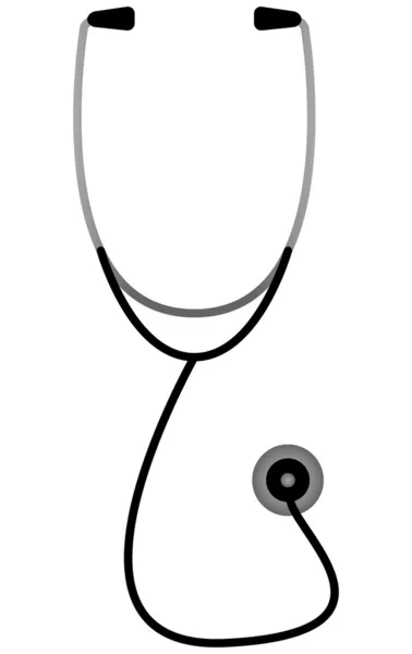 A Doctors Stethoscope Isolated on White — Stock Vector