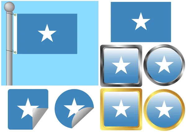 Conjunto de Bandeiras Somália — Vetor de Stock