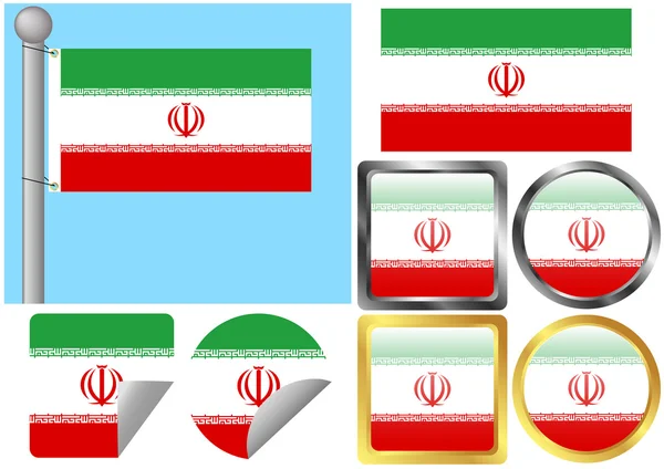 stock vector Flag Set Iran