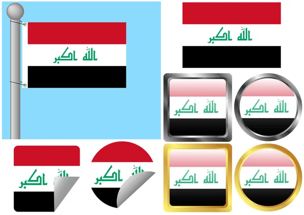 stock vector Flag Set Iraq