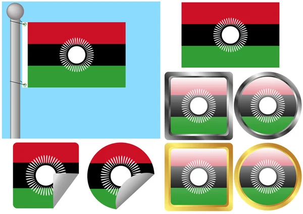 Flag Set Malawi — Stock Vector