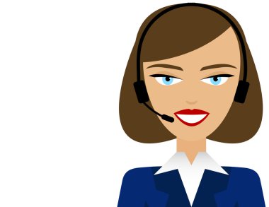 Female Customer Service Representative clipart