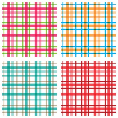 Plaid patterns clipart