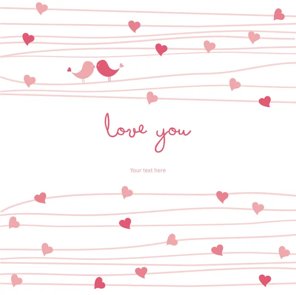Χαριτωμένο κάρτα αγάπη — Διανυσματικό Αρχείο