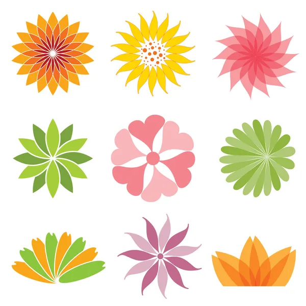 Набор значков цветов — стоковый вектор