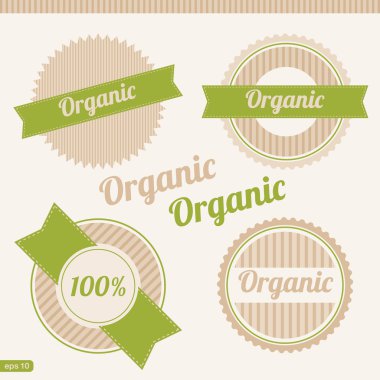 Set of organic emblem clipart