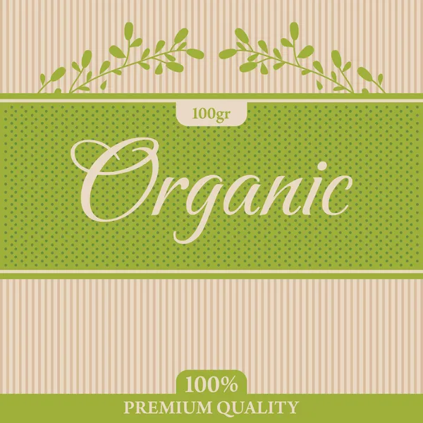 Organic label — Stock Vector