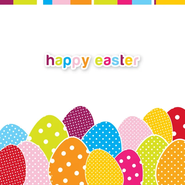 Easter card with colorful eggs — Stock Vector