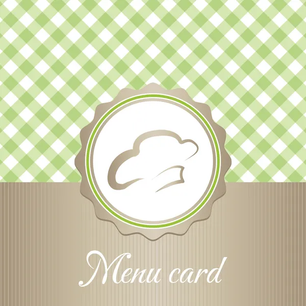 かわいいレストラン メニュー カード — ストックベクタ