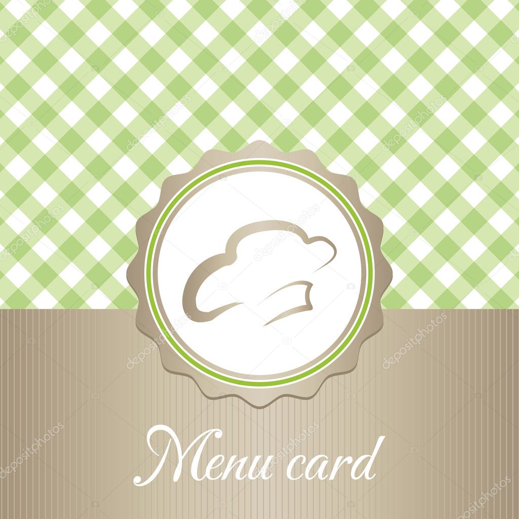 Cute restaurant menu card
