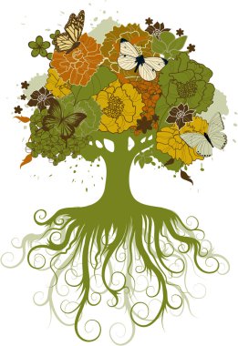 The abstract tree clipart