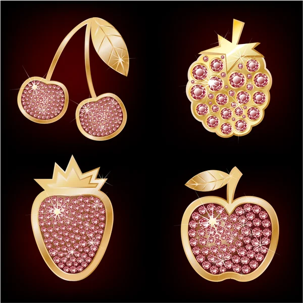 Pictogrammen van fruit — Stockvector